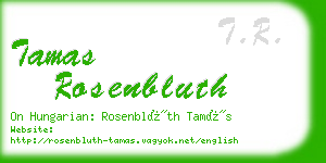 tamas rosenbluth business card